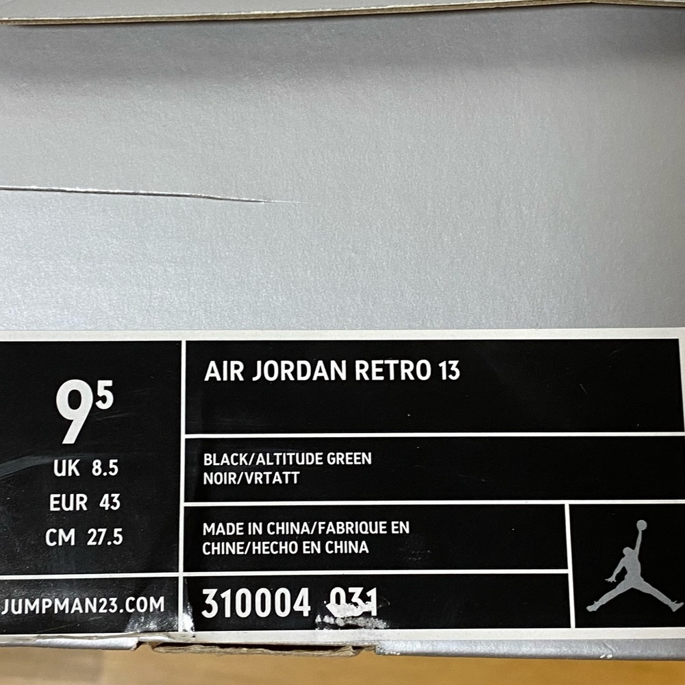 Jordan Retro 13 Altitudes Black/Altitude Green